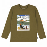 T-shirt Chien Traîneau 2-10ans-Birdz-Olive-2-BR2-44002-F26-O-CLÉMENT