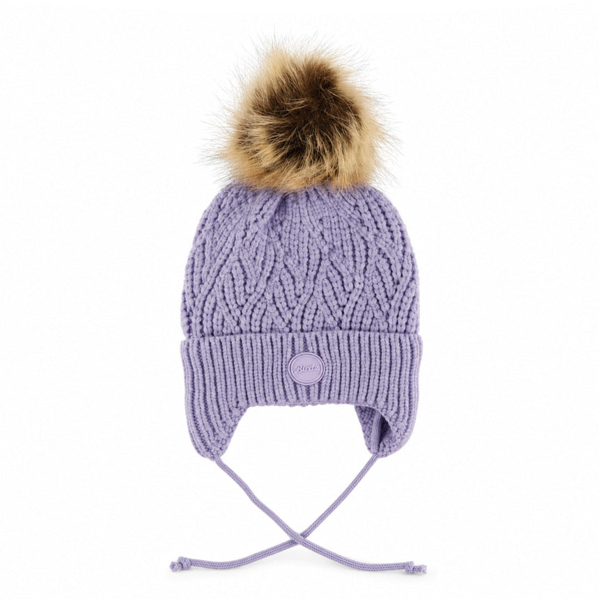 Tuque Tricot Pompon 12-24mois-Birdz-Lilas-12-24 m-BR8-W2668-1-CLÉMENT