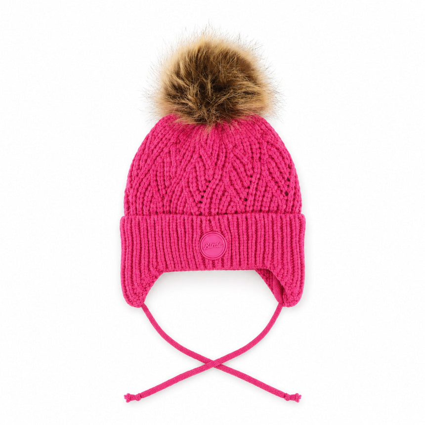 Tuque Tricot Pompon 2-14ans-Birdz-Fuchsia-2-4-BR8-W2668-2-CLÉMENT