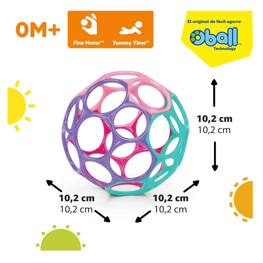 Balle Oball facile à saisir - Rose, mauve et turquoise-Bright Starts-BRS-12289-CLÉMENT