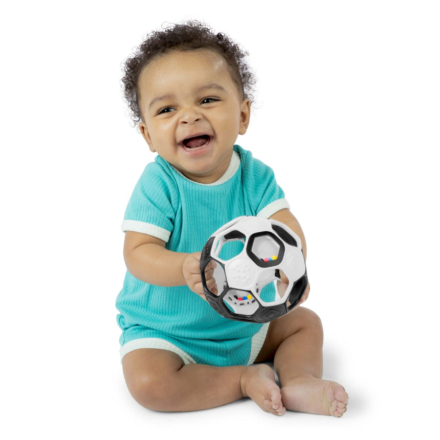 Balle Oball - Soccer Noir et Blanc-Bright Starts-BRS-16907-CLÉMENT