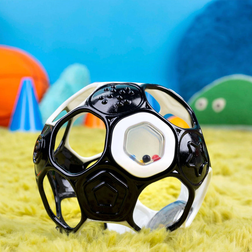 Balle Oball - Soccer Noir et Blanc-Bright Starts-BRS-16907-CLÉMENT