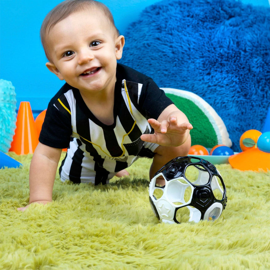Balle Oball - Soccer Noir et Blanc-Bright Starts-BRS-16907-CLÉMENT