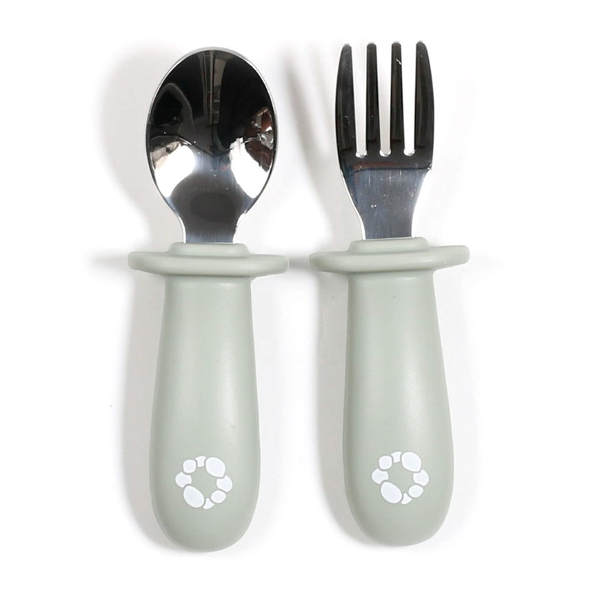 Ensemble de Cuillère & Fourchette d’Apprentissage - Sauge-Bulle-BUB-B-VA005-02-CLÉMENT