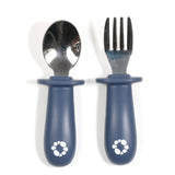 Ensemble de cuillère et Fourchette d'Apprentissage- Bleuet-Bulle-BUB-B-VA005-03-CLÉMENT