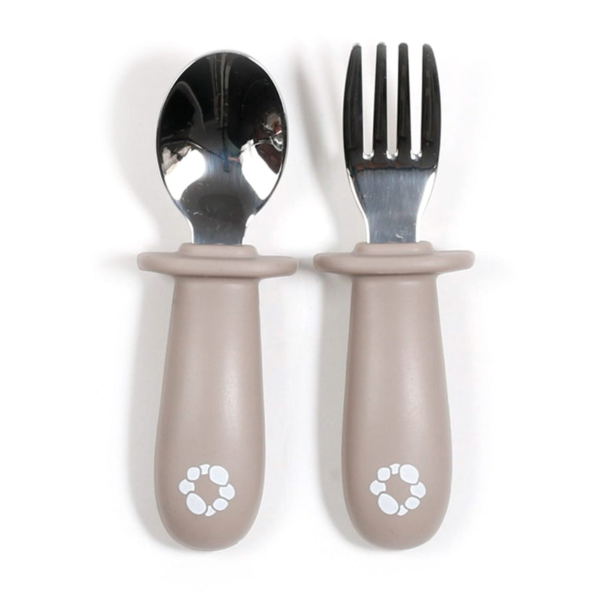 Ensemble de Cuillère & Fourchette d’Apprentissage - Ivoire-Bulle-BUB-B-VA005-06-CLÉMENT