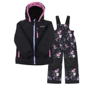 Habit de Neige Fleurs 2-8ans-Buki-Noir-2-BUC-F26M758-2-CLÉMENT