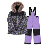Habit de Neige Imprimé Petites Fleurs 10-14ans-Buki-Noir-10-BUC-F26M760-3-CLÉMENT