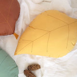 Coussin Feuille de Frêne - Moutarde-The Butter Flying-BUT-PILASHMUS-CLÉMENT