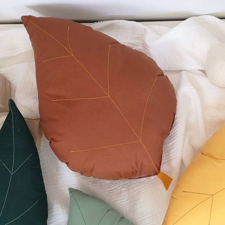 Coussin Feuille de Frêne - Rouille-The Butter Flying-BUT-PILASHRUS-CLÉMENT