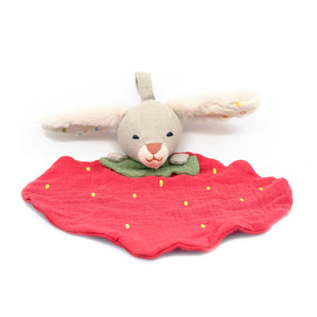 Doudou Mousseline Lapin Fraise-Bebe Confort-CA3-232922-CLÉMENT