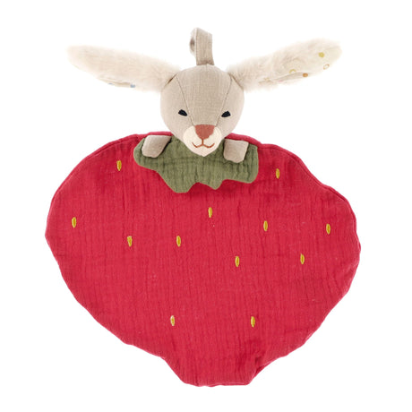 Doudou Mousseline Lapin Fraise-Bebe Confort-CA3-232922-CLÉMENT