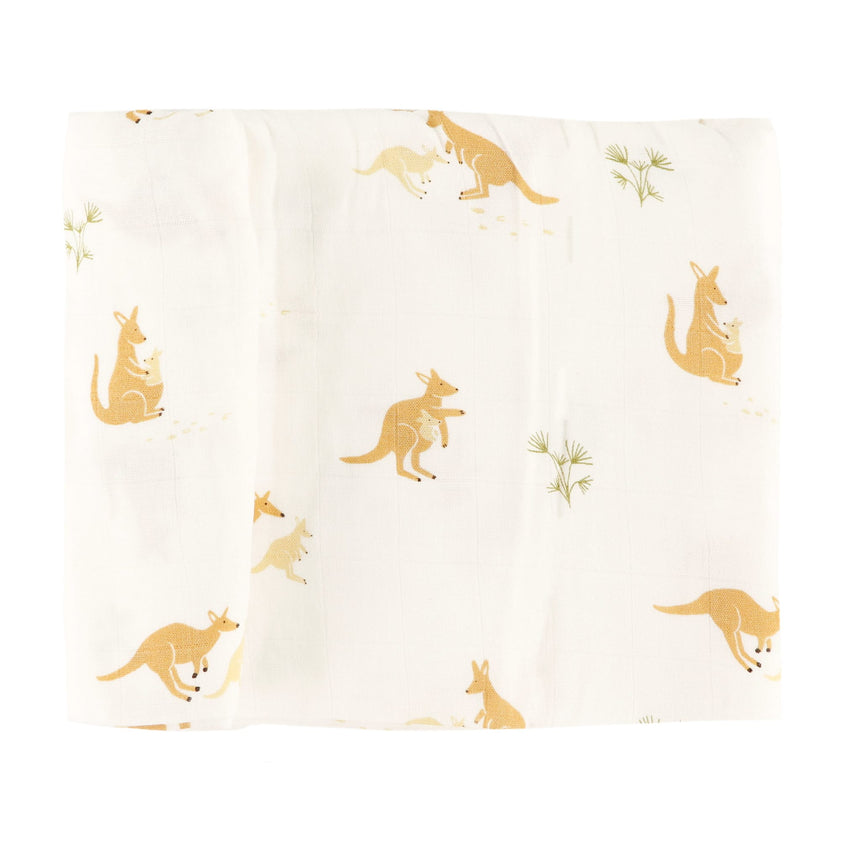Couverture Mousseline Bambou Kangourous - Édition spéciale Fondation CHU Ste-Justine-Bebe Confort-CA3-BLANKET-KAN-CLÉMENT