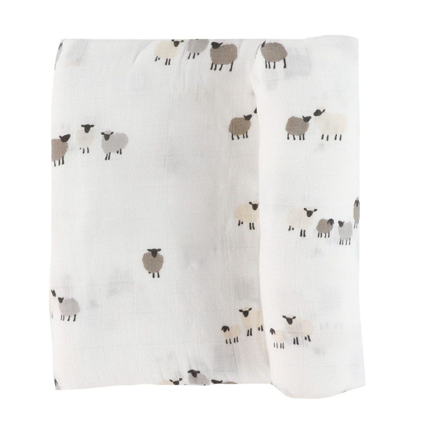 Couverture Mousseline Bambou Moutons - Édition spéciale Laura Lémerveil-Bebe Confort-CA3-BLANKET-SHEE-CLÉMENT