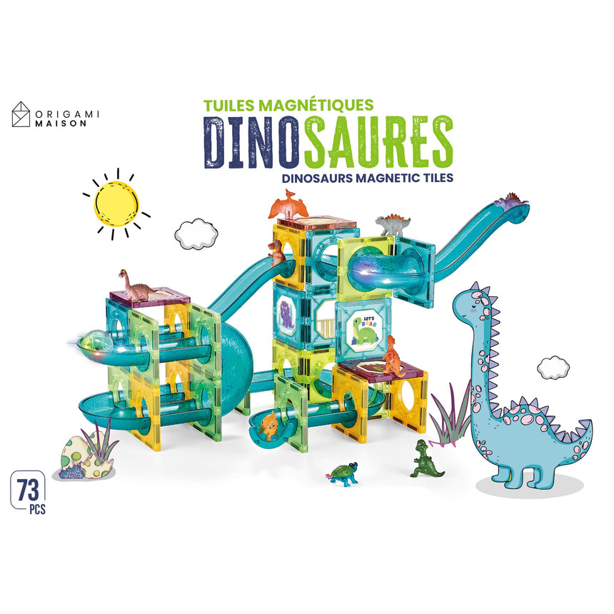 Tuiles Magnétiques Dinosaures-Origami Maison-CA3-CH1039-CLÉMENT