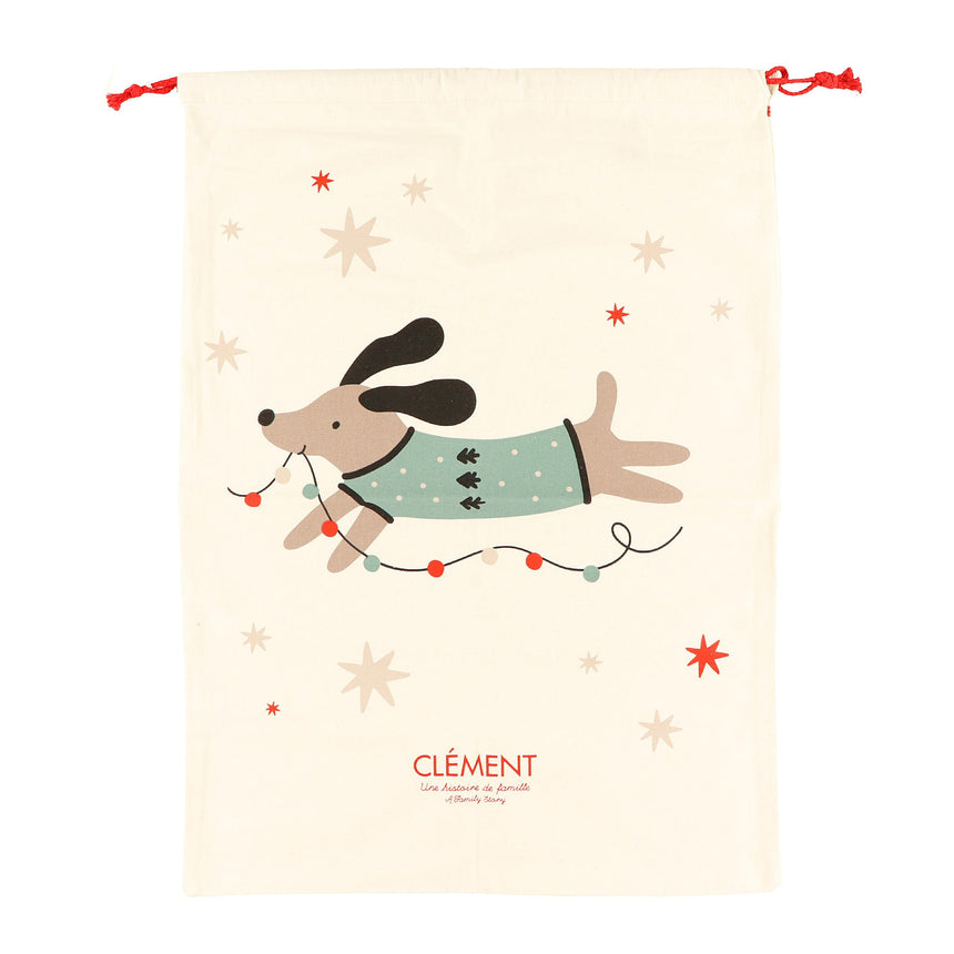 Grand Sac Cadeau / Poche Du Père Noel - Chien-Bebe Confort-CA3-HK-DOG-CLÉMENT