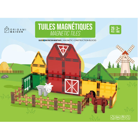 Tuiles Magnétiques Ferme-Origami Maison-CA3-X5201-CLÉMENT