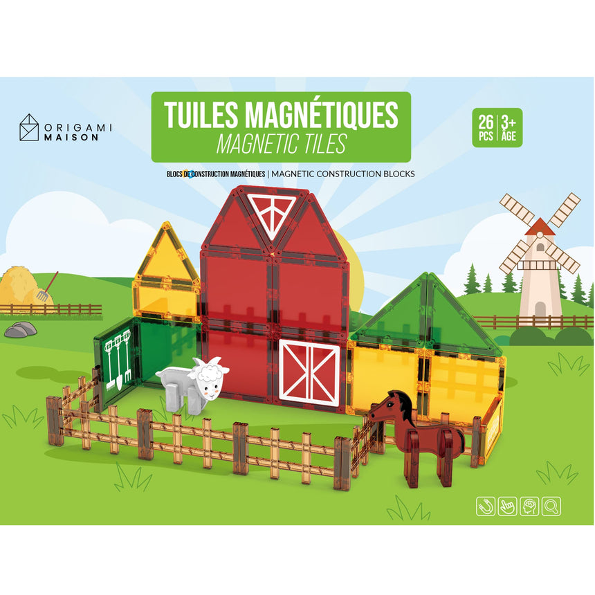 Tuiles Magnétiques Ferme-Origami Maison-CA3-X5201-CLÉMENT