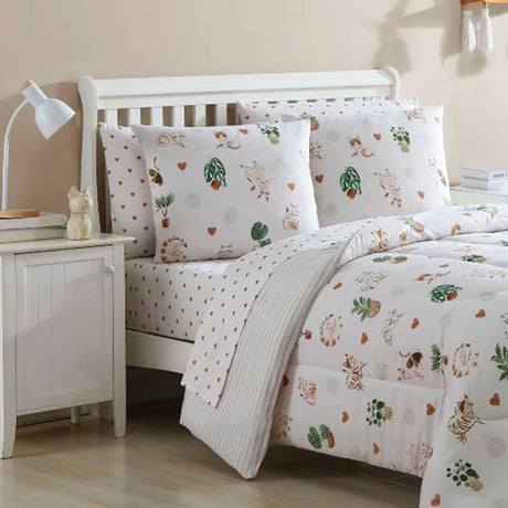 Ensemble Draps Lit Double - Coeurs-Cathay Home-CAH-DBSS-CATS-CLÉMENT