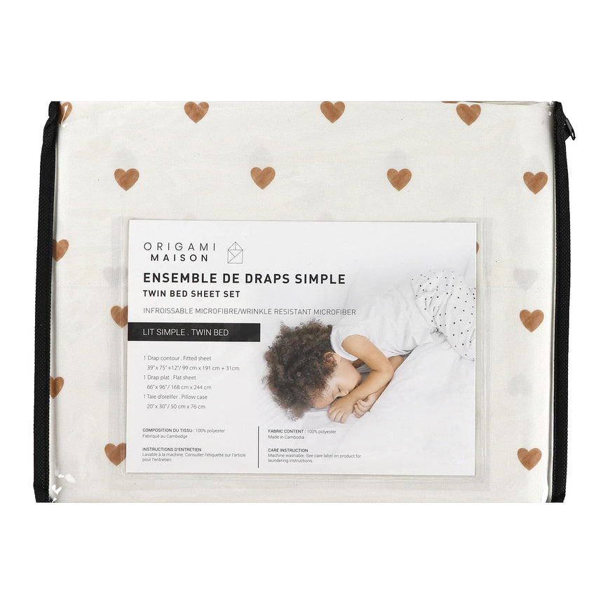 Ensemble Draps Lit Simple - Coeurs-Cathay Home-CAH-TWSS-CATS-CLÉMENT