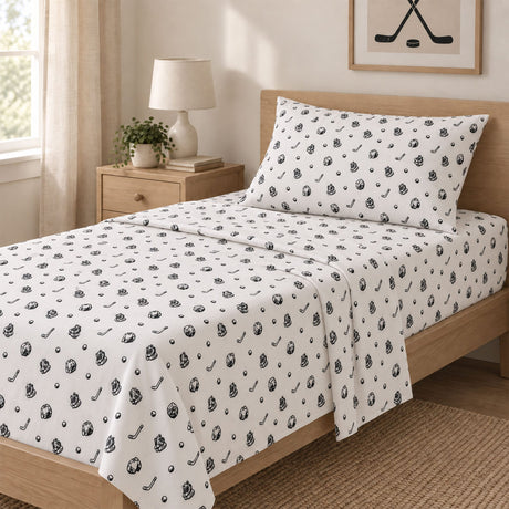 Ensemble Draps pour Lit Simple - Hockey-Cathay Home-CAH-TWSS-HOCKEY-CLÉMENT