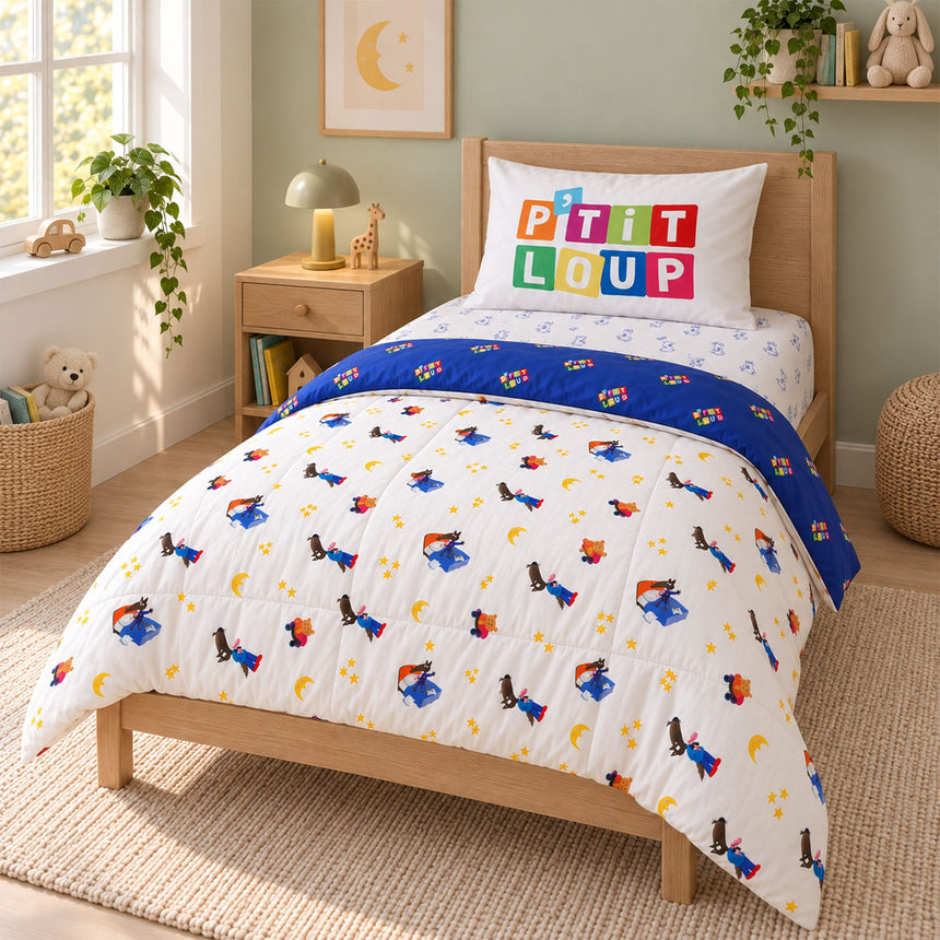 Ensemble Draps pour Lit Simple - P'tit Loup-Cathay Home-CAH-TWSS-WOLF-CLÉMENT
