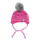 Tuque Coton Pompon 0-18mois-Calikids-Fuchsia-0-3 m-CAL-S2206-1-CLÉMENT
