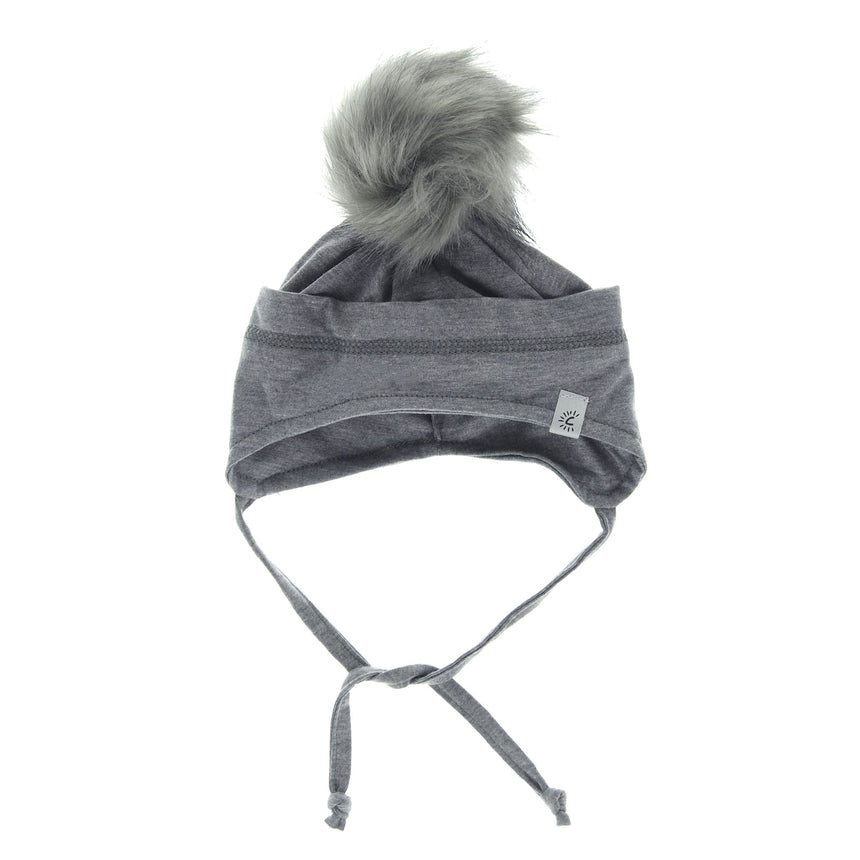 Tuque Coton Pompon 0-18mois-Calikids-Gris-0-3 m-CAL-S2206-1-CLÉMENT