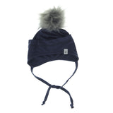 Tuque Coton Pompon 0-18mois-Calikids-Marine-0-3 m-CAL-S2206-1-CLÉMENT