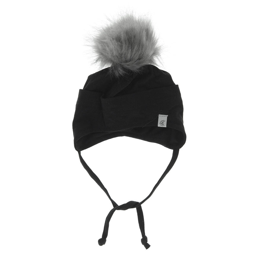 Tuque Coton Pompon 0-18mois-Calikids-Noir-0-3 m-CAL-S2206-1-CLÉMENT