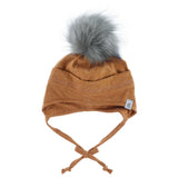 Tuque Coton Pompon 0-18mois-Calikids-Ocre-0-3 m-CAL-S2206-1-CLÉMENT