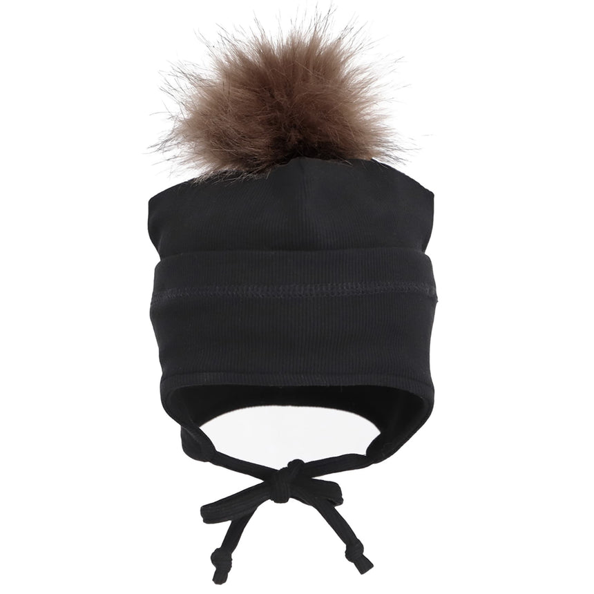 Tuque Côtelée Pompon 3-18mois-Calikids-Noir-3-18 m-CAL-S2502-1-CLÉMENT