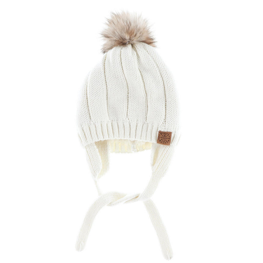 Tuque Pompon Tricot 18mois-3ans-Calikids-Ivoire-18m - 3ans-CAL-W2200C2-2-CLÉMENT