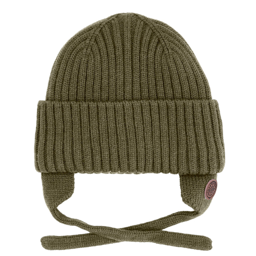 Tuque Tricot Côtelée 0-18mois-Calikids-Olive-0-3 m-CAL-W2402-1-CLÉMENT