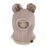 Balaclava Tricot Pompon 9-24mmois-Calikids-Beige-9-24 m-CAL-W2403-1-CLÉMENT