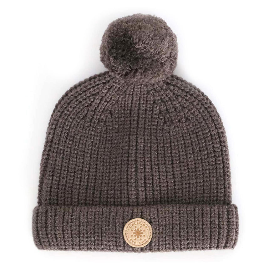 Tuque Tricot Pompon 0-9mois-Calikids-Brun-0-9 m-CAL-W2519-CLÉMENT