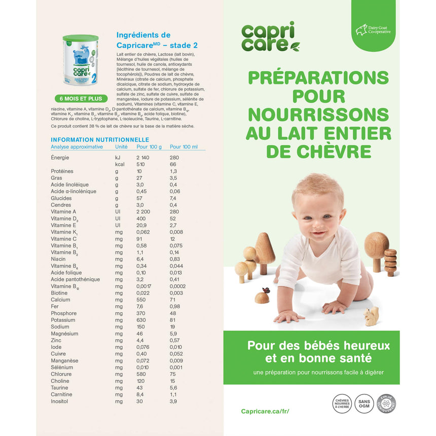Capricare® Préparation pour nourrissons Stage 2 (6+ mois) 800g-Capricare-CAP-CC1002CS-CLÉMENT