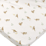 Drap Contour pour Lit de Bébé Kangourous - Édition Spéciale Fondation CHU Ste-Justine -Coccoli-CC3-DM5779-120-CLÉMENT