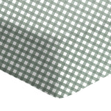 Drap Contour pour Lit de Bébé - Vichy Sauge-Coccoli-CC3-DM6029-CLÉMENT