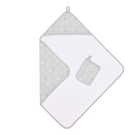Serviette de Bain à Capuchon et Gant - Lapins-Coccoli-CC3-WT6001-CLÉMENT