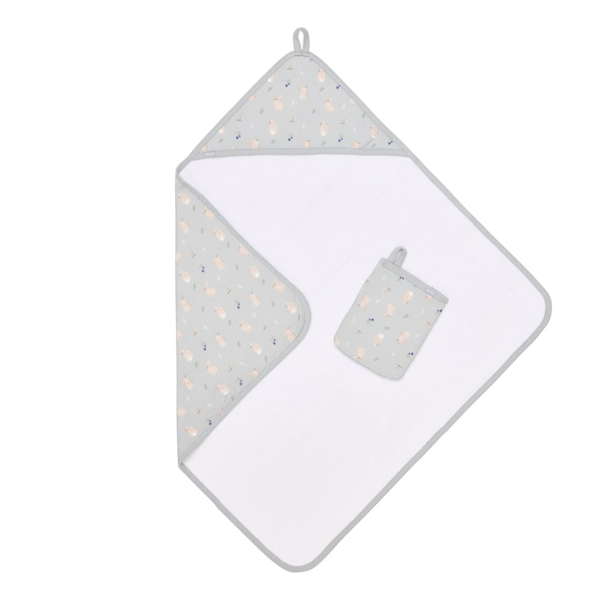 Serviette de Bain à Capuchon et Gant - Lapins-Coccoli-CC3-WT6001-CLÉMENT