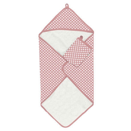 Serviette de Bain à Capuchon et Gant - Coeurs-Coccoli-CC3-WT6019-CLÉMENT