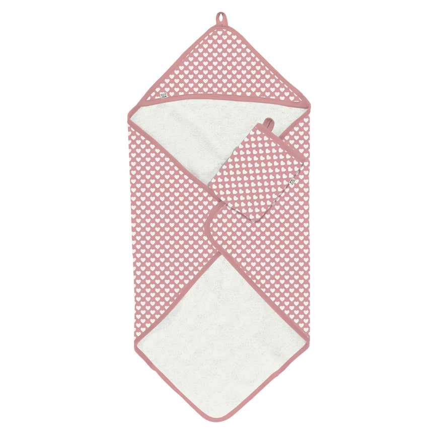 Serviette de Bain à Capuchon et Gant - Coeurs-Coccoli-CC3-WT6019-CLÉMENT