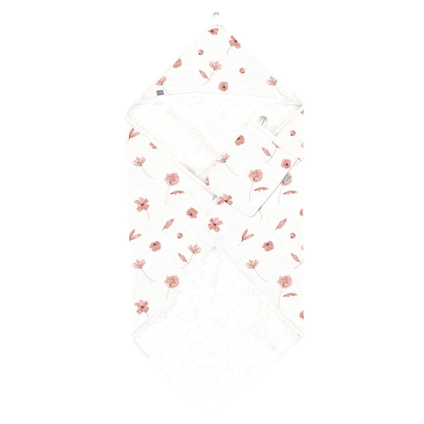 Serviette de Bain à Capuchon et Gant - Floral-Coccoli-CC3-WT6141-CLÉMENT