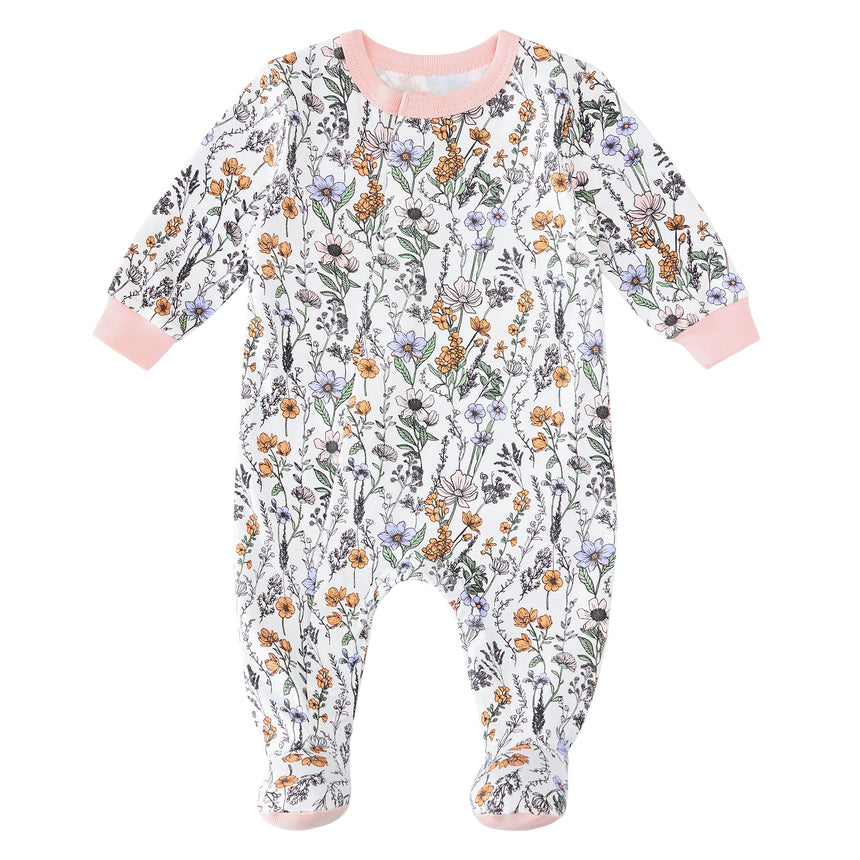 Pyjama Magnétique Fleurs Prématuré -18mois-Colle Colle-Ivoire-Prématuré-CCL-PM60118-CLÉMENT