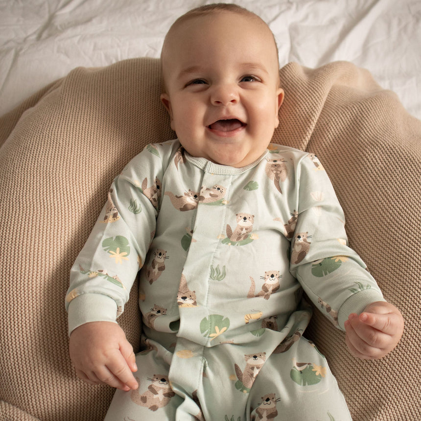 Pyjama Magnétique Loutres Prématuré -18mois-Colle Colle-CCL-PM6088-CLÉMENT
