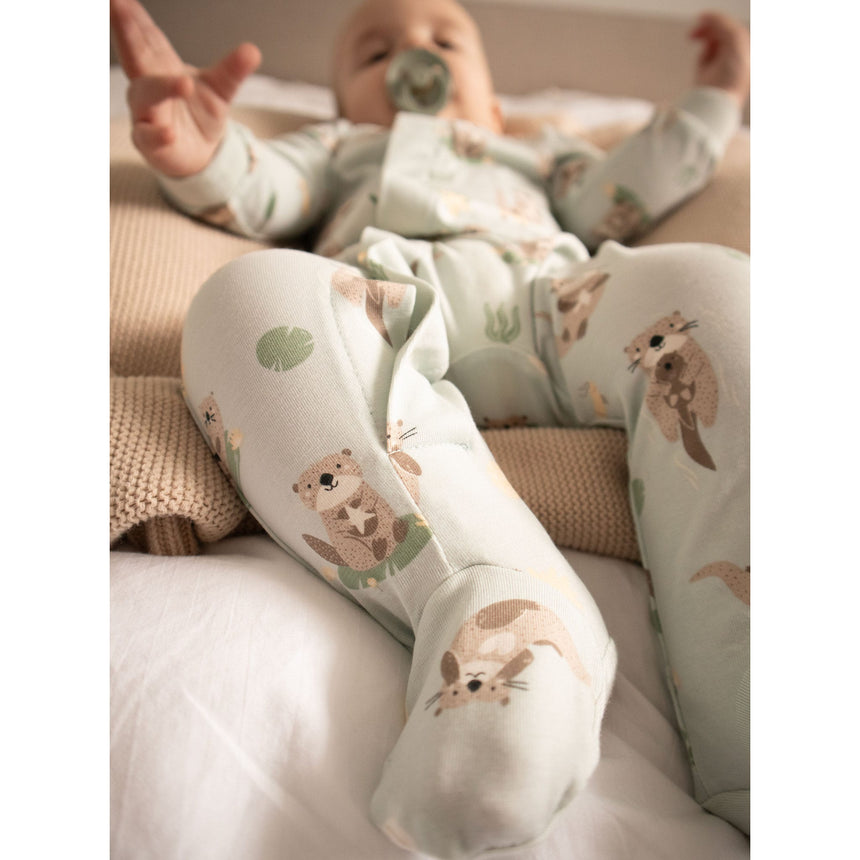 Pyjama Magnétique Loutres Prématuré -18mois-Colle Colle-CCL-PM6088-CLÉMENT