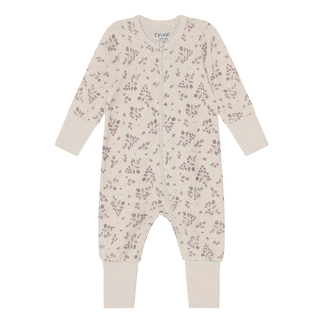 Pyjama Mérinos Fleurs 0-12mois-CeLaVi-Beige-0 m-CEL-330695-6109-CLÉMENT