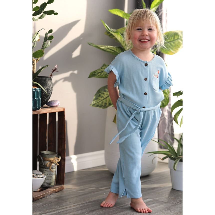 Combinaison Pique-nique Bleue 2-8ans-Chat Botte-CHI-1262478C-BLE-CLÉMENT