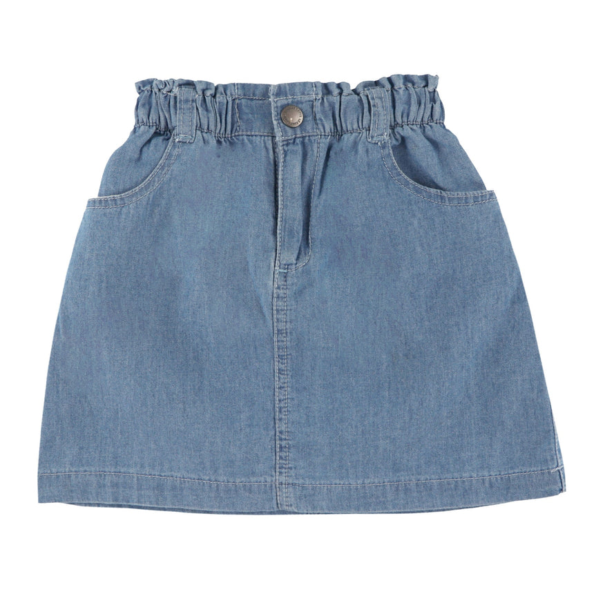 Jupe Chambray Pique-Nique 2-8ans-Chat Botte-Denim-2-CHI-1262480C-CLÉMENT